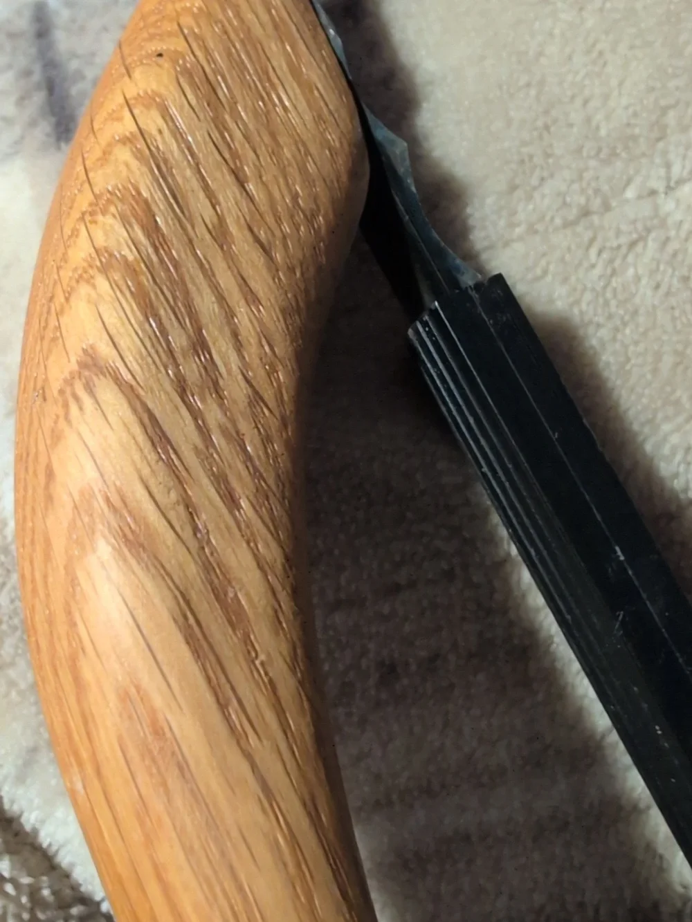 Handmade Oak Appalachian bread‎ bow knife with cover